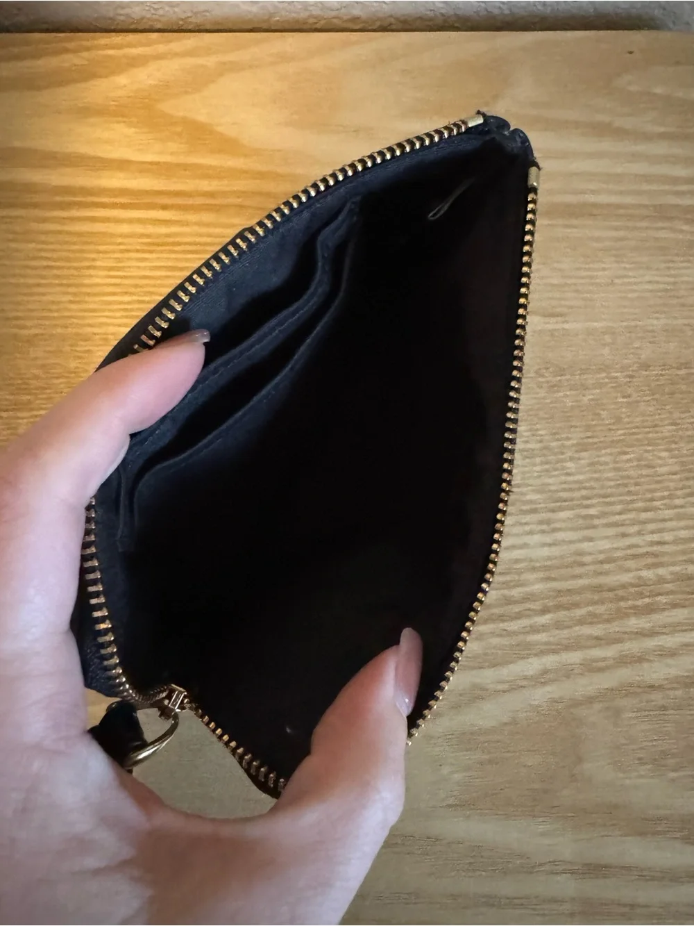 Coach Brown & Black Signature Wristlet